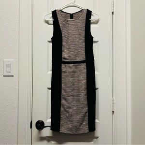 DKNY tweed black sheath dress US XS